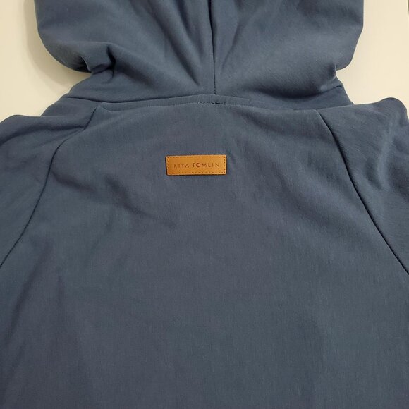 Kiya Tomlin Womens Athleisure Hooded Dress Small Long Sleeve Blue Pocket… - Picture 9 of 14